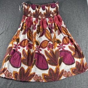 Women's Floral Tube Dress Plus Size 18/20 Cotton Beach Cover Up Resort Sequins